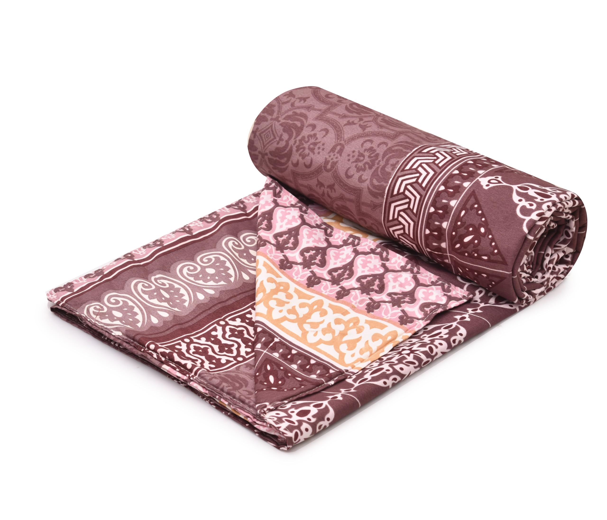 RRC Super Soft Microfiber Cotton Double Duvet Cover/Comforter Cover/Rajai Cover/Floral/Blanket Cover/Quilt Cover Size 90X100(Inches) 144TC Duvet Cover with Zipper with Four Corner Ties-image-8