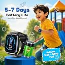 PunnkFunnk Kids Smart Watch with Camara, HD Display, Video Calling, Chat, Alarm, Flashlight, Dial Replace, Chat, Rechargeable Battery & Adjustable Strap, Body for Boys & Girls - (Plain Black) gallery image