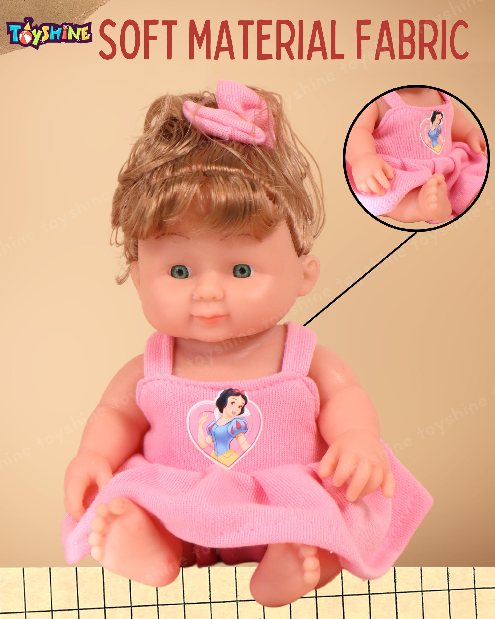 Toyshine 8 inches Realistic Jinny Baby Doll Girl, Color May Vary - Image 3 thumbnail