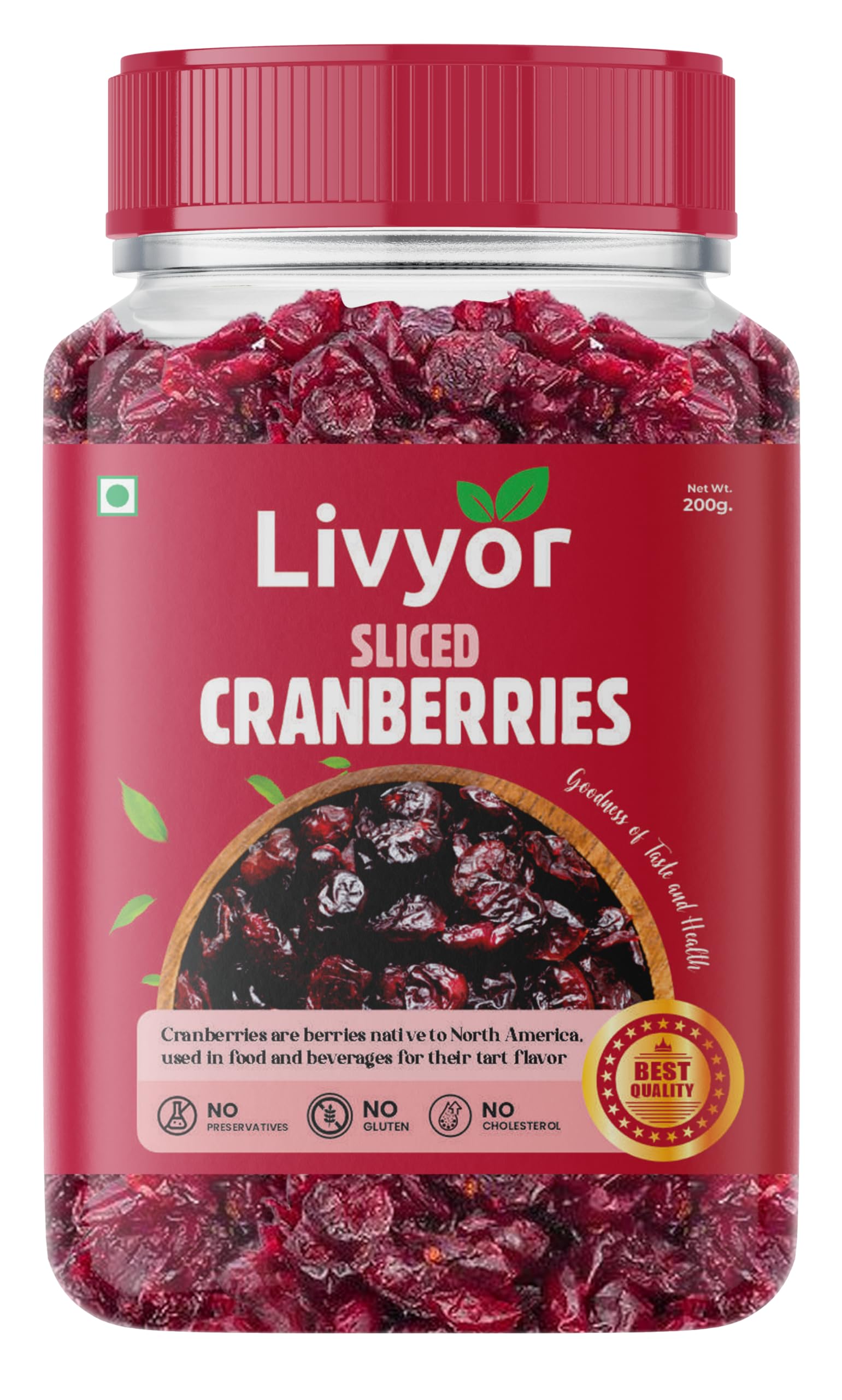 Livyor Sliced Craberries, Naturally Dried, Cranberry Dry Fruits, Rich in Fibre, Healthy and Tasty, Naturally Sweet, Pack of 1 (200gm) (B0CY912L8V) Amazon Price History, Amazon Price Tracker
