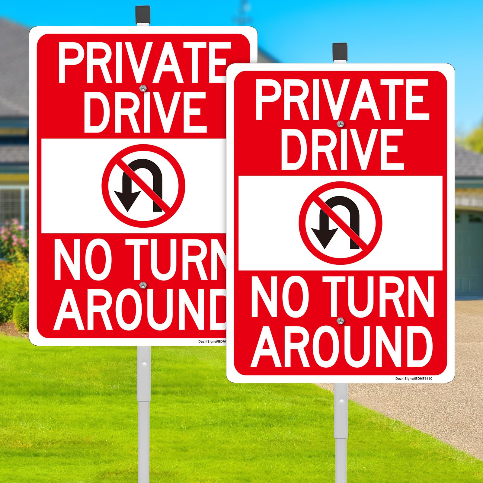 Amazon.com: Private Drive No Turn Around Sign, 2Pack Private