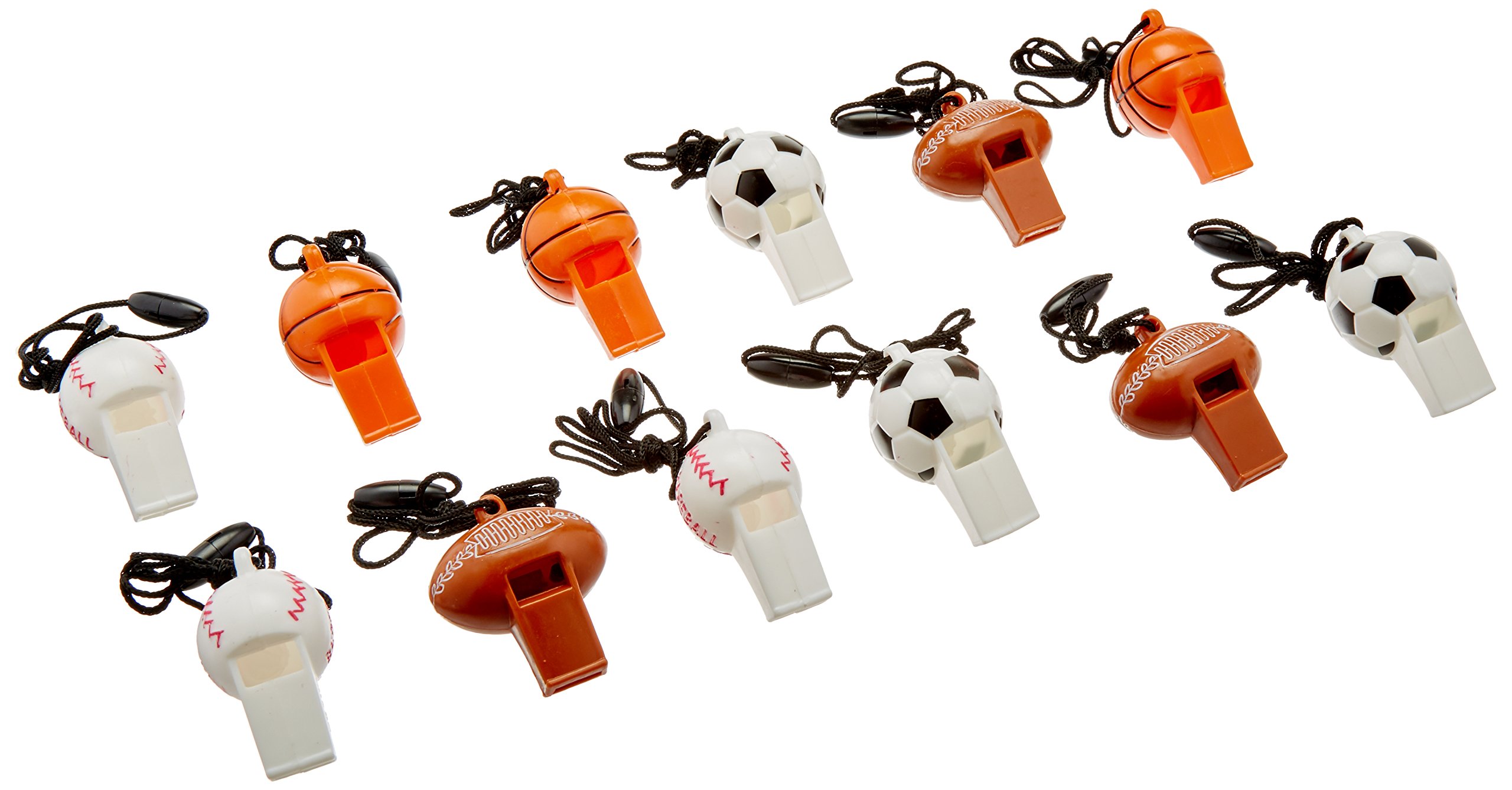 Sports Ball Assorted Whistle Favors 12pcs