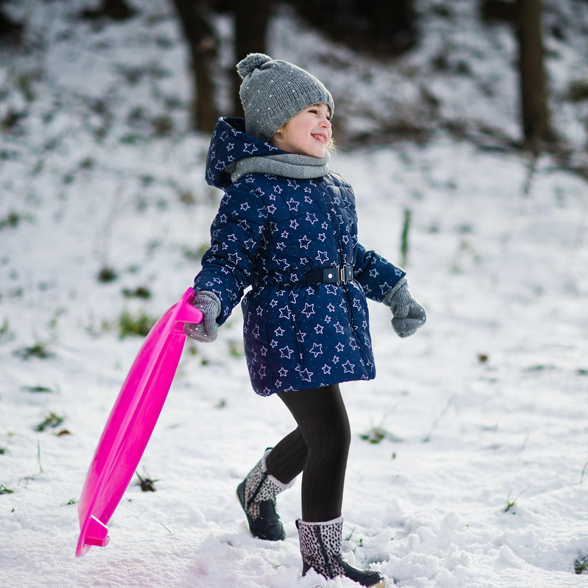 ZERULETS Collant per bambini e bambine, in cotone, per bambini, 4 paia, per 6 mesi, 6 anni