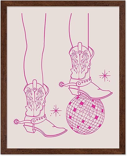 Miniatura 34 de Poster Master Póster con texto en inglés "You've Yeed Your Last Haw", estampado retro de vaquero rosa, arte occidental, arte moderno, arte del