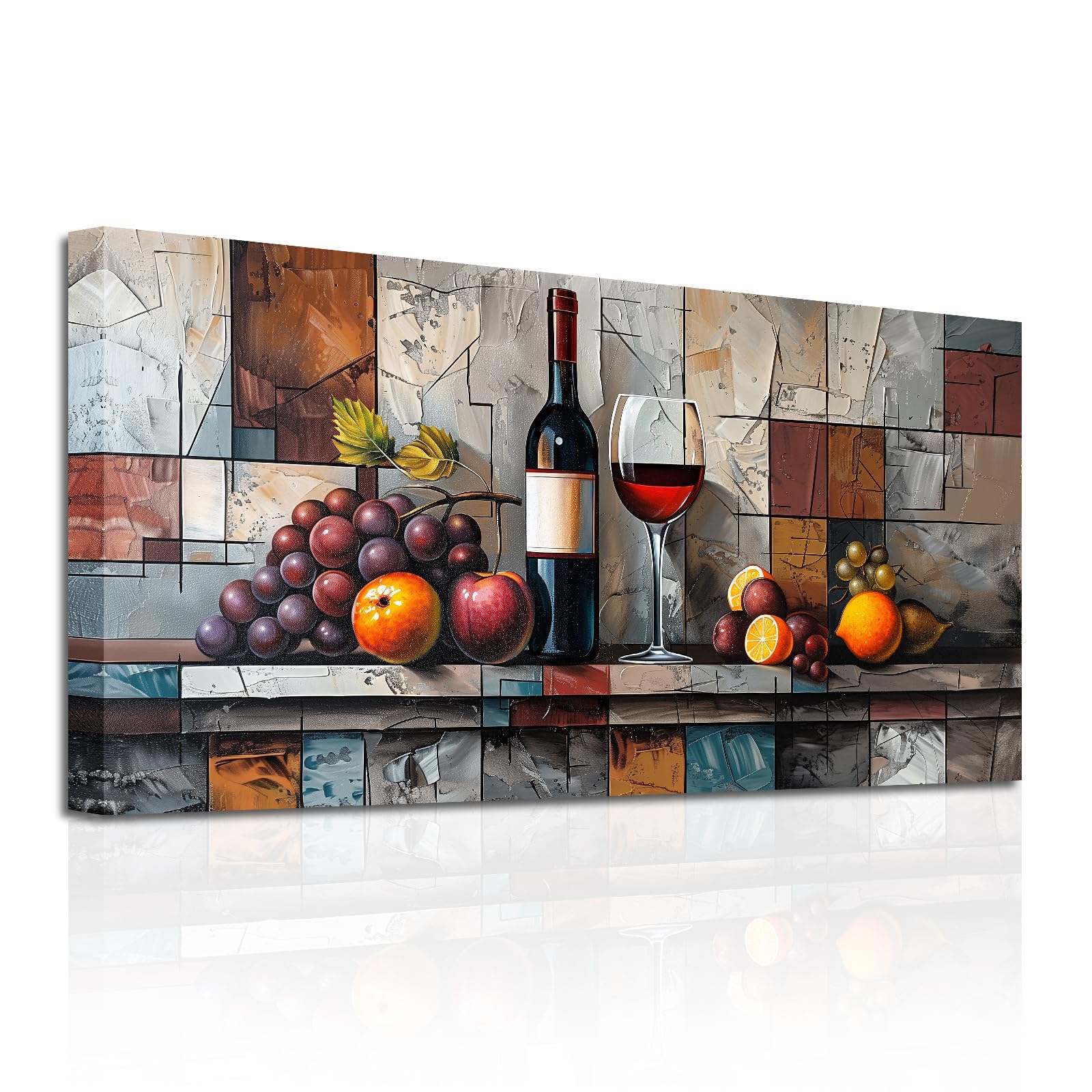 SERIMINO Quadro Moderno Soggiorno Stampe da Parete Vintage 59x119 cm