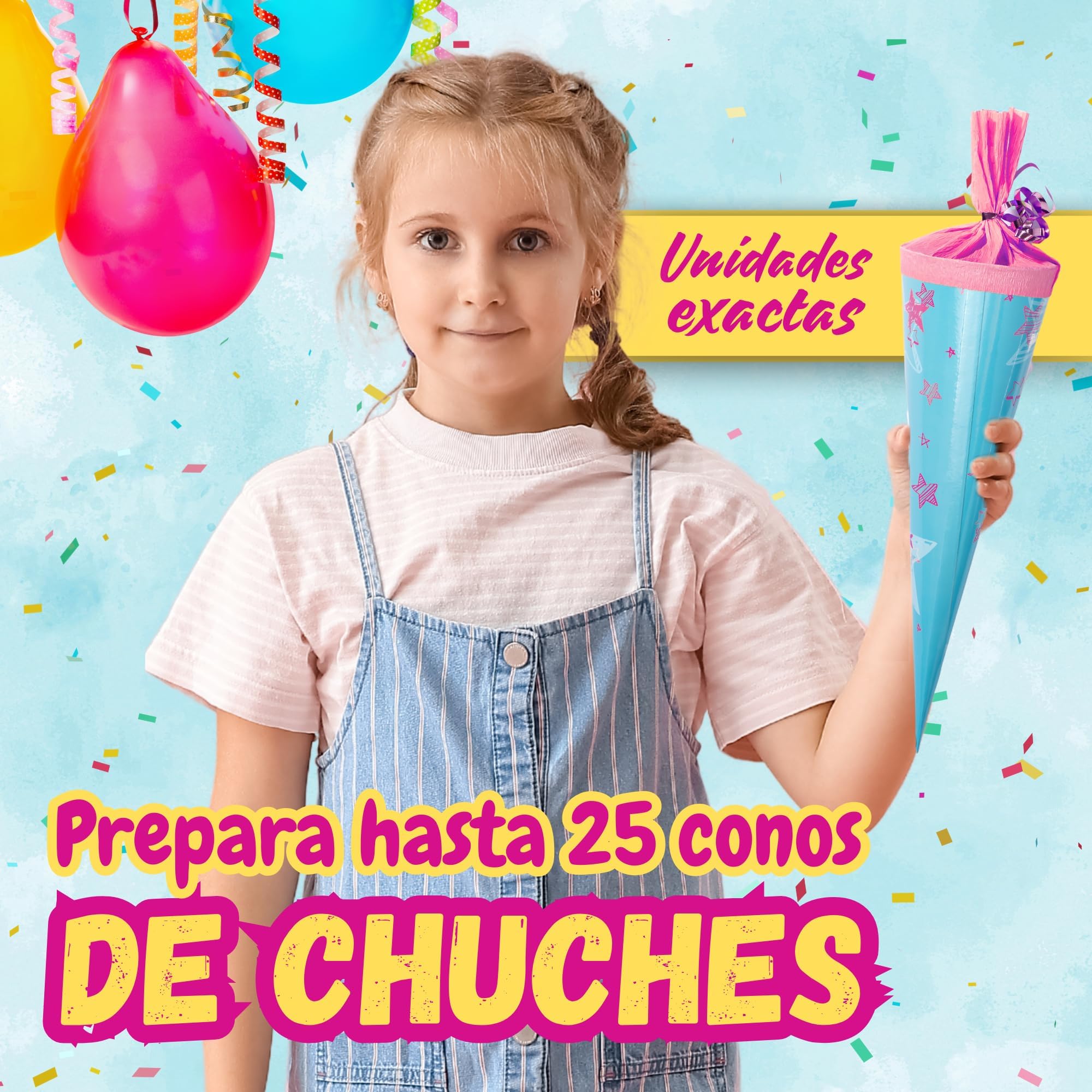 SIDRAL .275 chuches variadas+piñata+mochila para llevar chuches :Cañas y sobres Sidral, chocolate, gominolas, caramelos blandos rellenos gel de frutas - Perfectas para Regalar.
