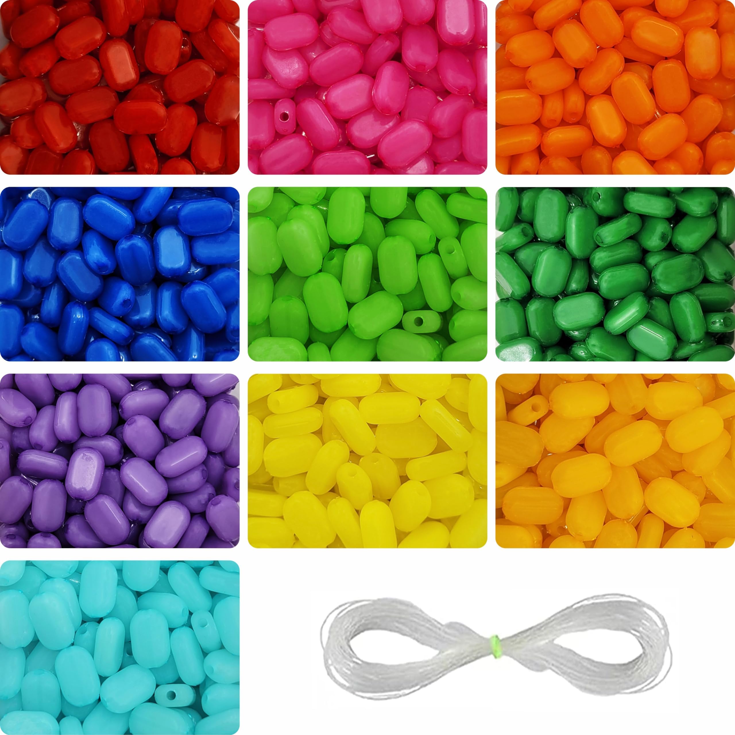 INDIKONB Multicolour Oval Tablet Beads - Vibrant 10mm x 7mm Crafting Beads Set with 10 Unique Colors for Jewelry Making and DIY Projects (Multicolour 1) (B0CWRTKYVP) Amazon Price History, Amazon Price Tracker