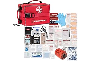 Surviveware Premium First Aid Kit - Comprehensive Emergency Medical Kit for Travel,...