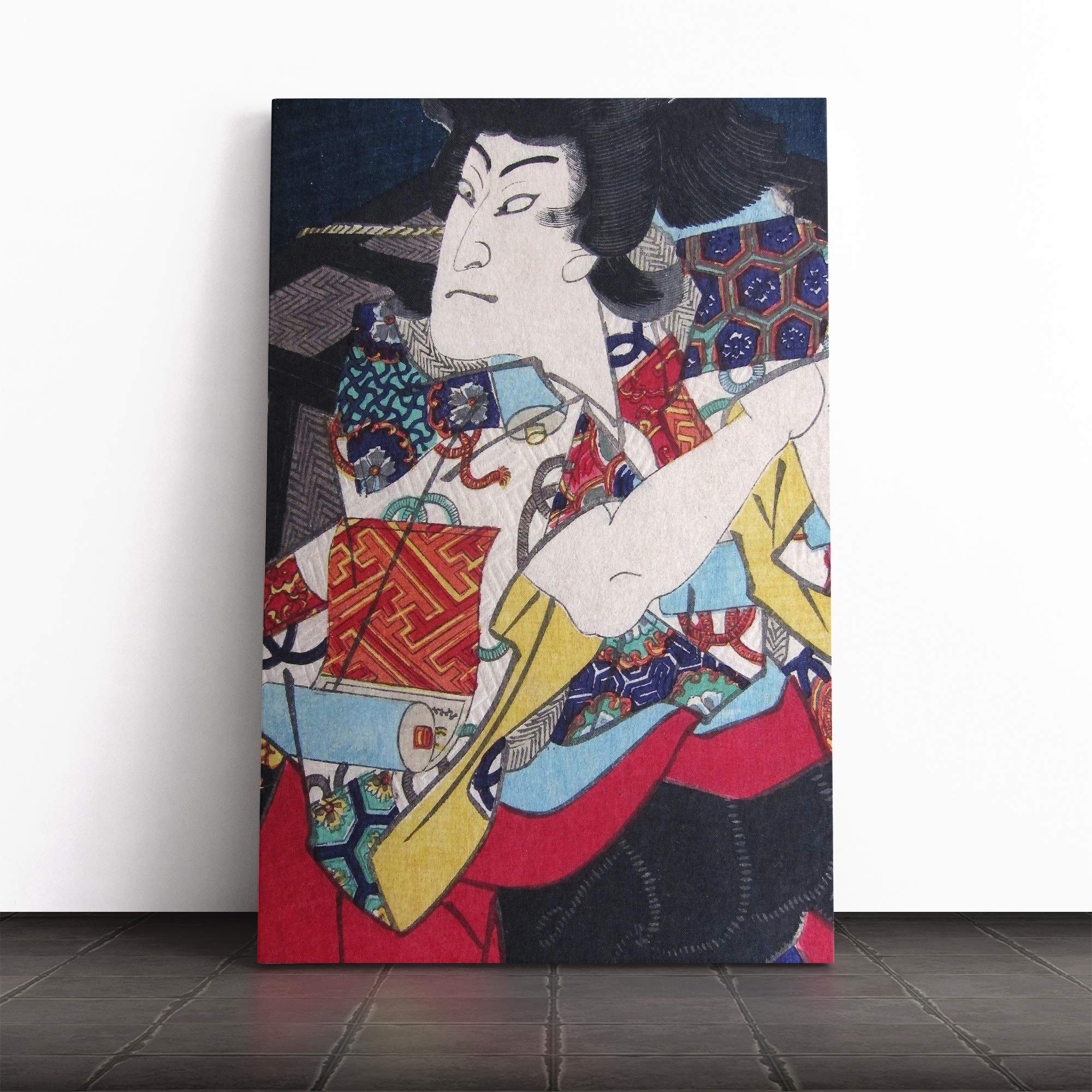 Utagawa Japanese Oriental Nakamura (2) Canvas Print | Gallery Wrapped 30mm Frame Wall Art | 24x16 inches | Ready to Hang | Asian Picture | Living Room Bedroom Lounge Office