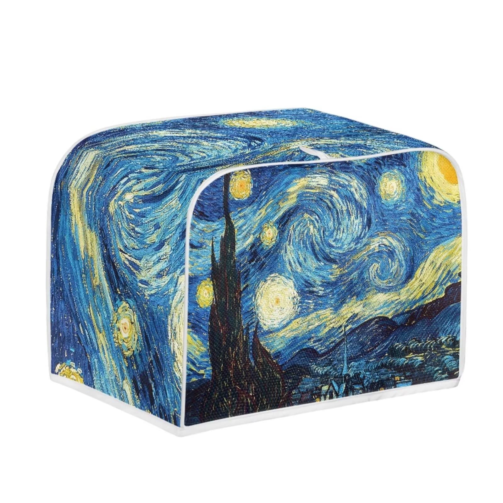 DISNIMO Van Gogh Starry Night Toaster Cover 2 Slice, Bread Maker Cover Kitchen Small Appliance Covers, Microwave Toaster Oven Cover for Most Standard 2 Slice Toasters, Kitchen Accessories