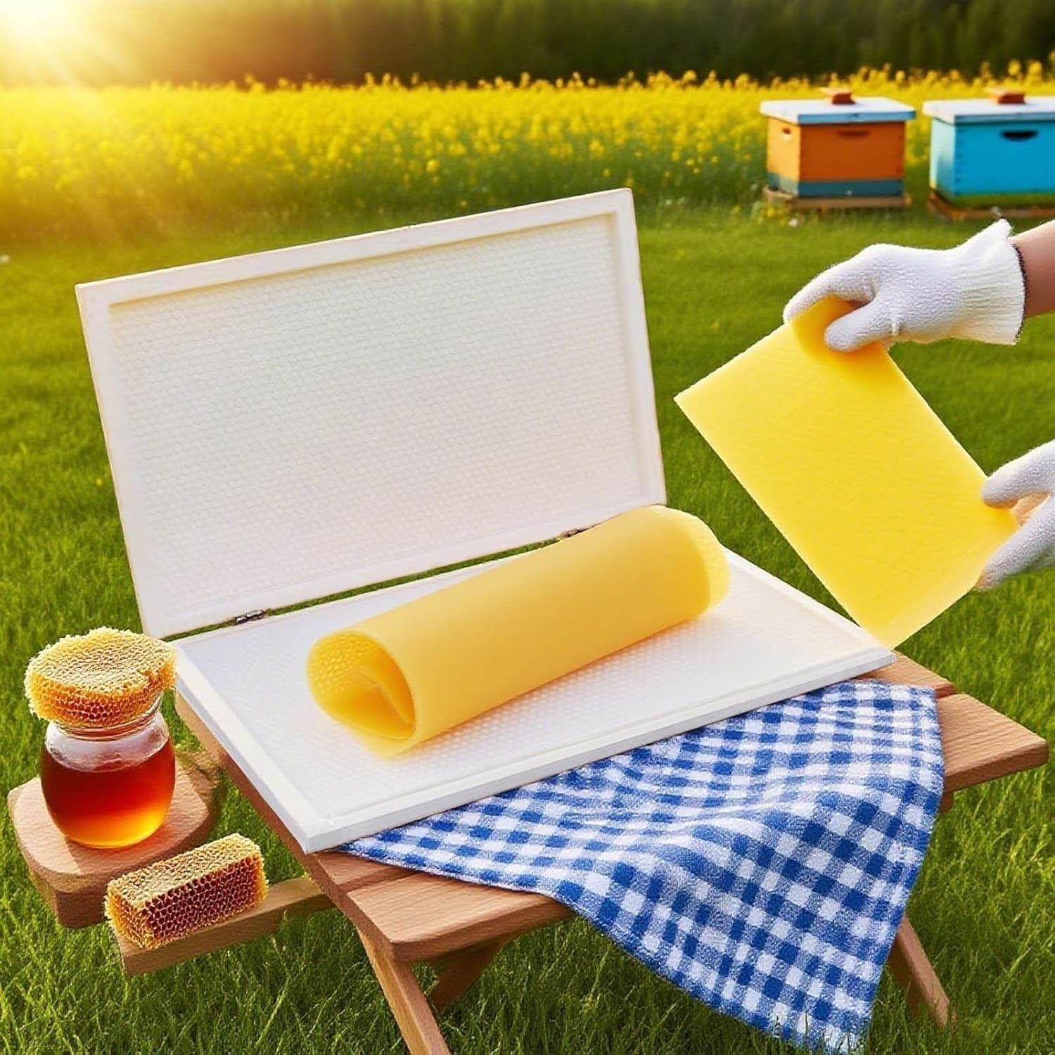 Bienenwachs-Prägeform aus Aluminiumlegierung und Foundation-Presswerkzeug für Imkereibedarf