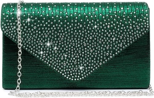 Miniatura 16 de Dasein Bolso de mano con satén satinado para mujer, tipo embrague, para noche, bandolera, bolsos, fiesta, graduación, boda, sobre Camello,Negro,Rojo