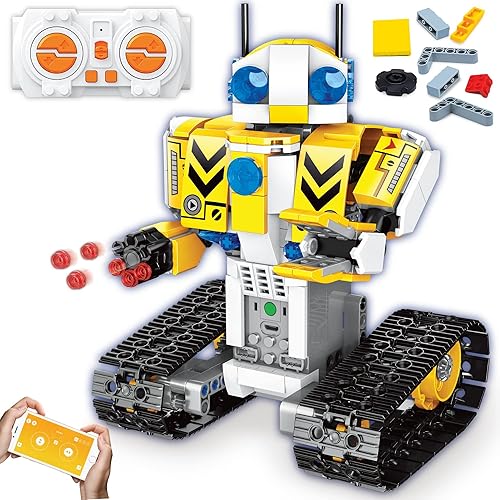 Kits de construcción de robot de control remoto con control remoto y aplicación  385 piezas de bloques de ladrillo  Juguetes educativos de ciencia