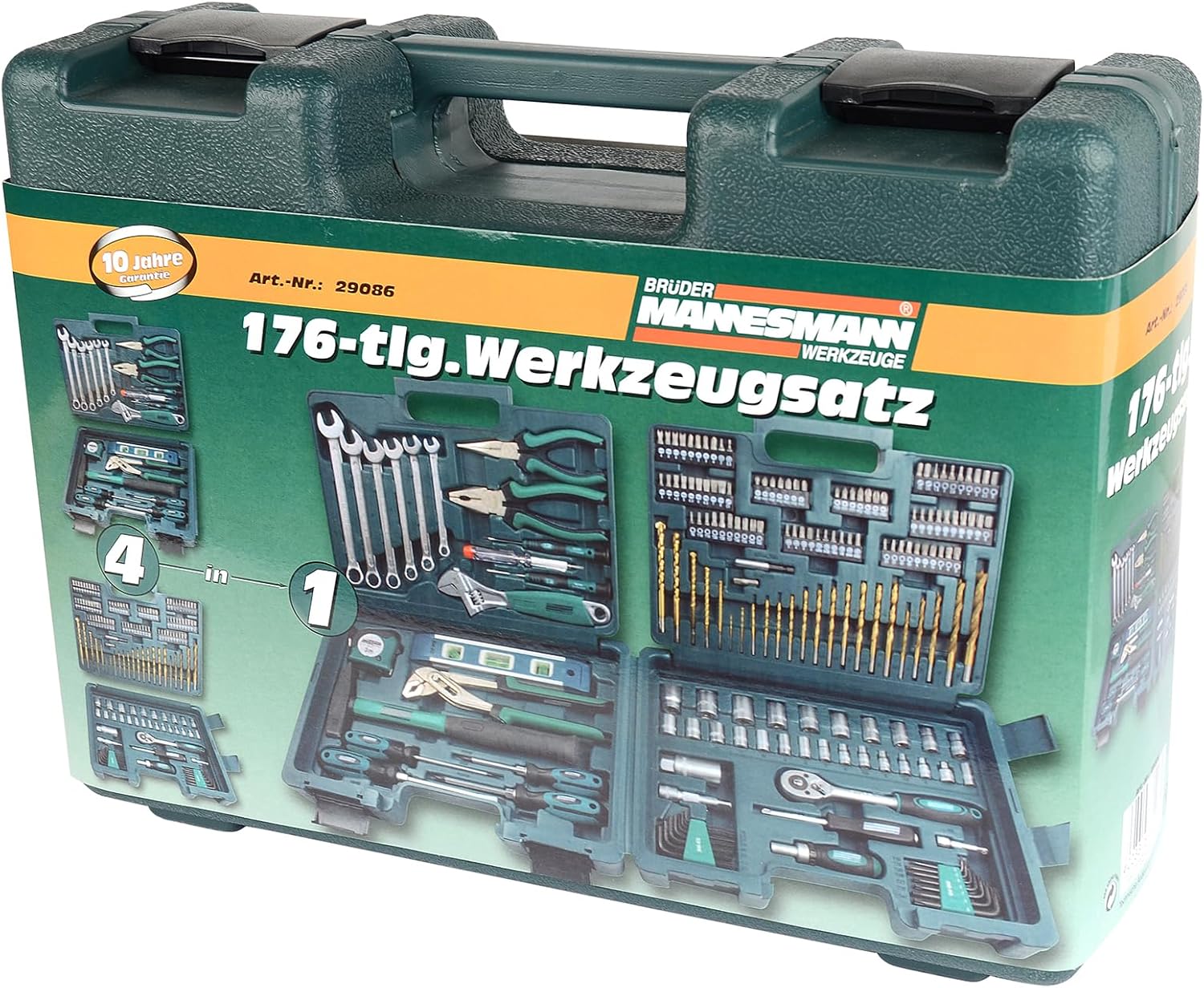 Mannesmann Universal Tool Set (176 Pieces) in its closed case with packaging