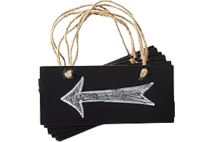 Juvale 6 Pack Mini Hanging Chalkboard Signs for Weddings, Restaurants, Home Decor