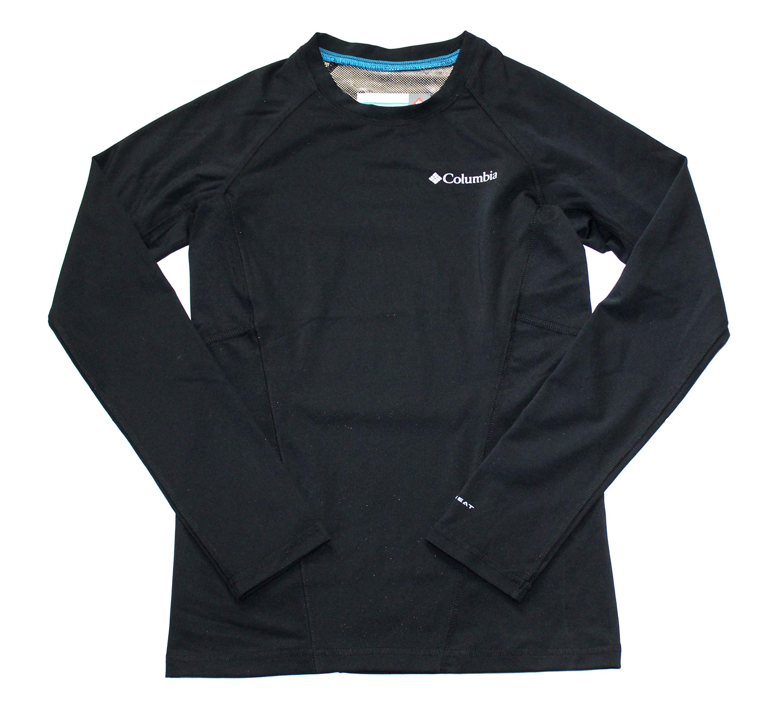 Columbia Youth Kids Midweight Crew Omni Heat Long Sleeve Shirt Top (XXS (4/5), Black)