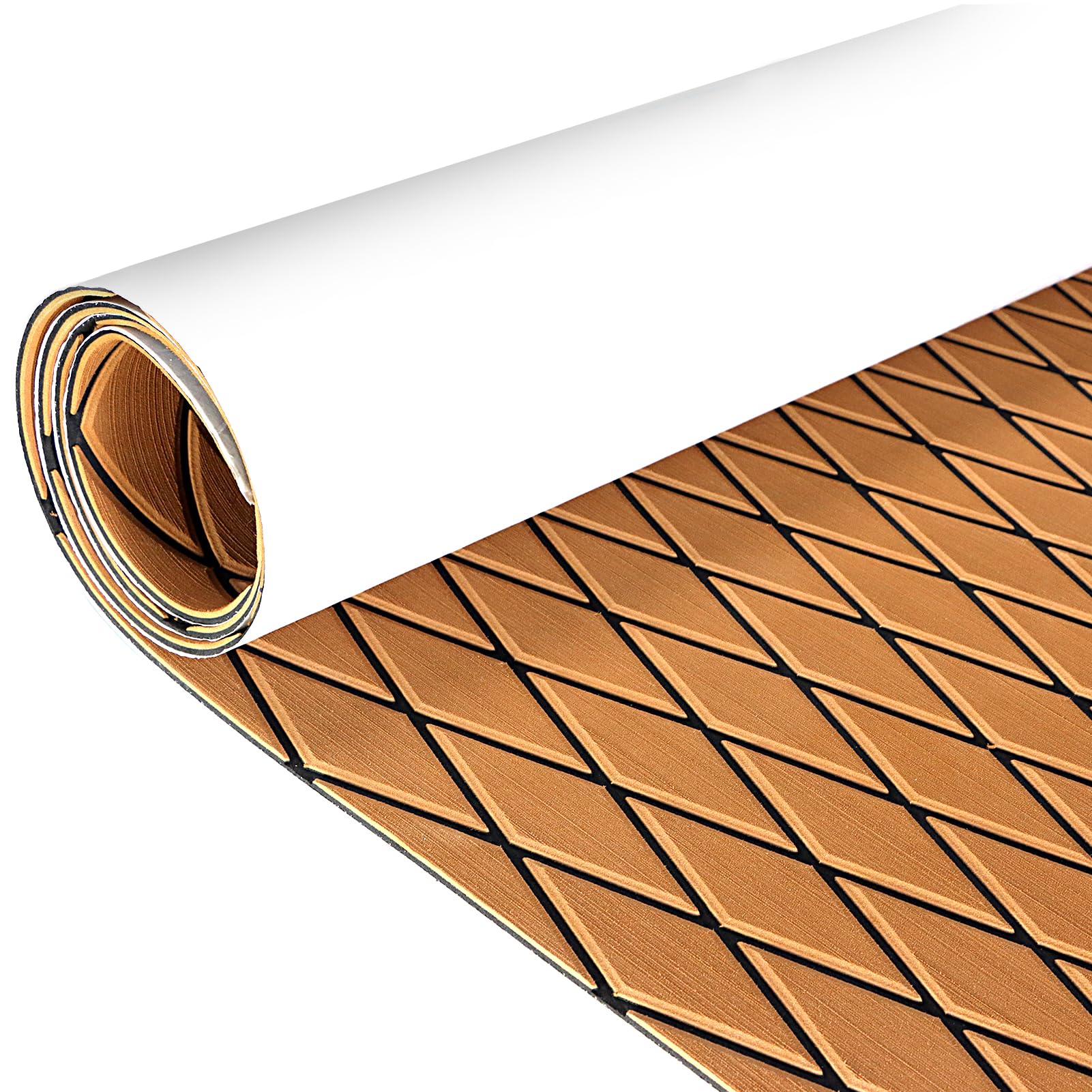 KXKZREN EVA Foam Boat Flooring Decking Sheet 6mm Thick 93.8"x43.9" Diamond Anti-slip Marine Flooring Mat Self Adhesive Deck Floor for Bass Boat Yacht Motorboat RV Cooler Tops โ image 1