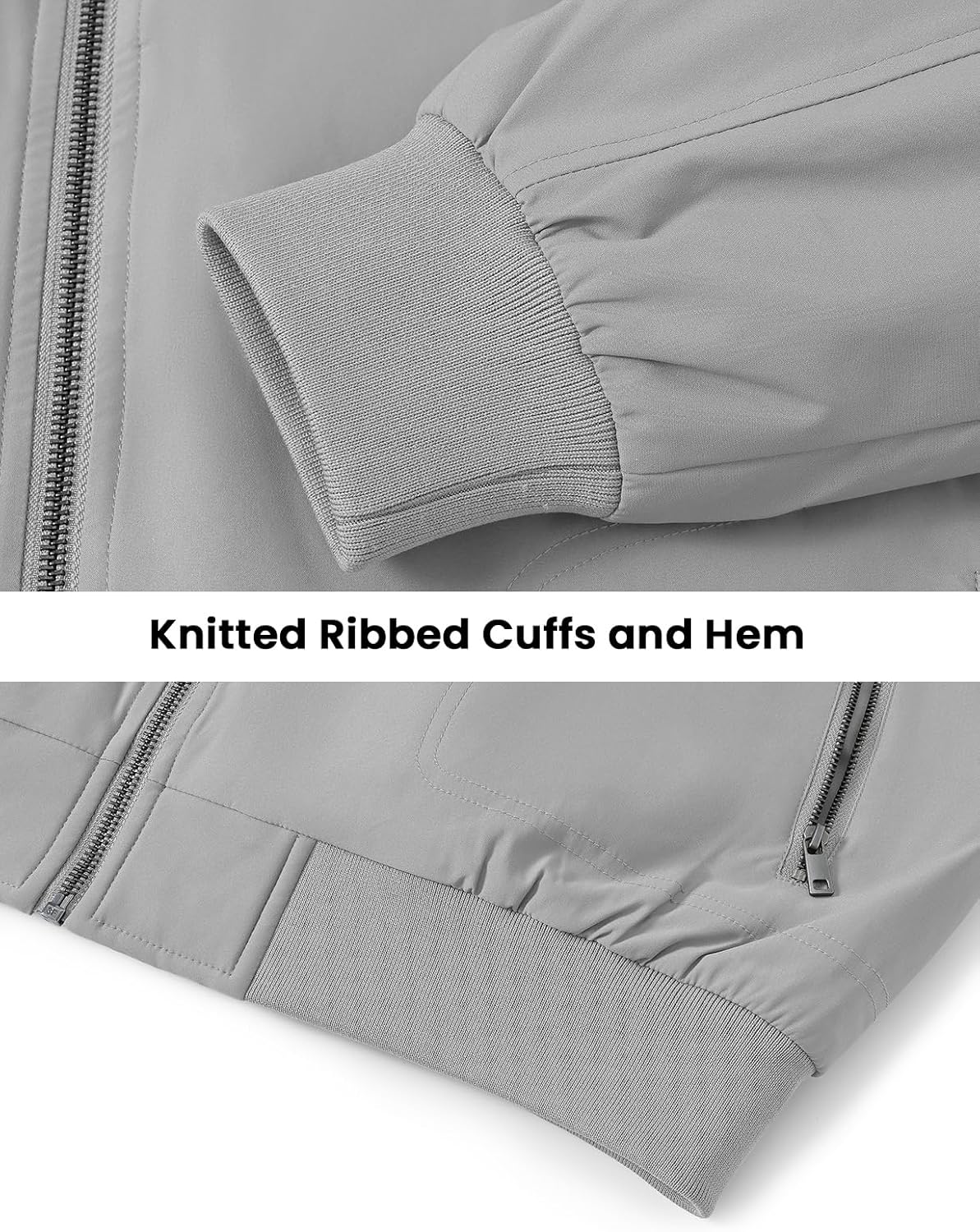 BGOWATU Men's Jacket Insulated Fall Winter jacket Zip Up Windproof Quilted Bomber Jackets Casual Warm Padded Coats - Image 6