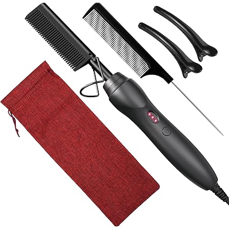 Amazon.com : Hot Comb Hair Straightener Heat Pressing Combs - Ceramic ...