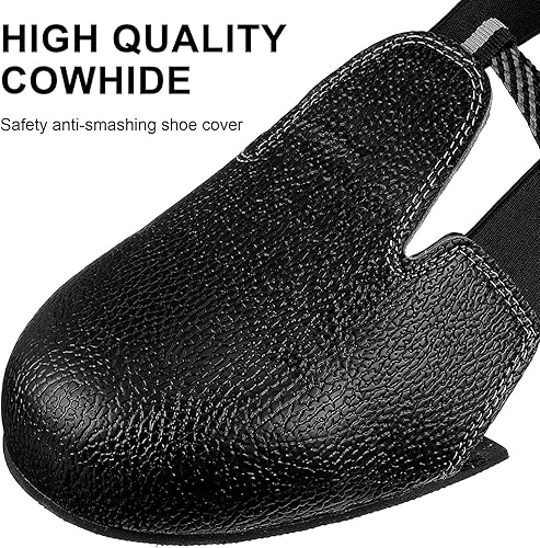 Miniatura 3 de EXCEART Punta de acero 1 par de tapas de zapatos de seguridad universales antigolpes de cuero cubiertas de zapatos accesorios con correa ajustable