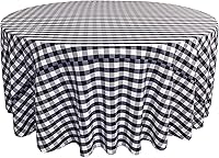 Vista 18 de Mantel redondo a cuadros 90, 96, 108 y 120, varios colores disponibles. Se vende individual (120, amarillo y blanco)