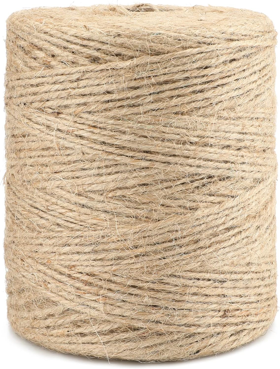 jijAcraft Jute Twine 820 Feet - 2.5mm Natural Jute Twine for Crafts - Brown Garden Twine - 3Ply Heavy Duty Industrial Packing Materials String Jute Rope for Craft Gift Wrapping, Packing, Gardening