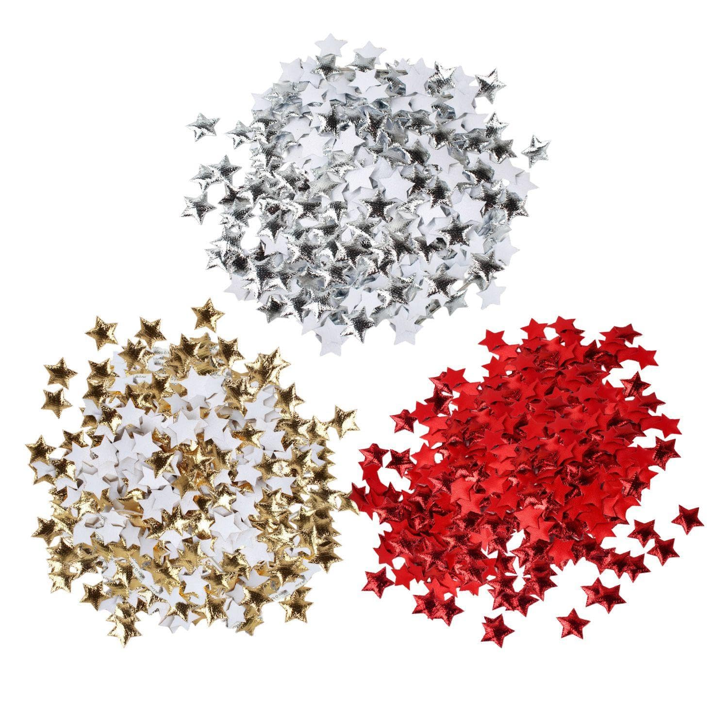 WUFGWBD 300 Pieces Of Star Pieces, Glitter Stars, Table Decorations, Diy Sewing Accessories, Can Be Used For Bags, Hair Accessories, Clothes, Hats