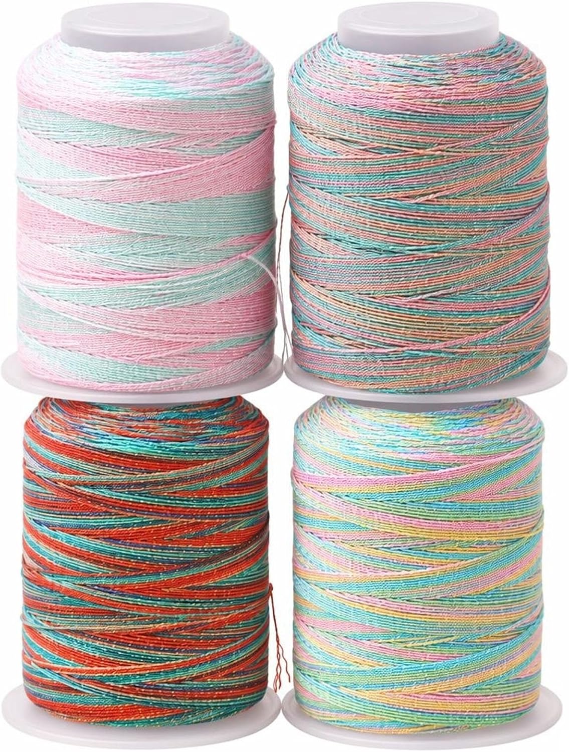 4 Roll Colorful 0.4mm Jewelry Beading Cords Bracelet String