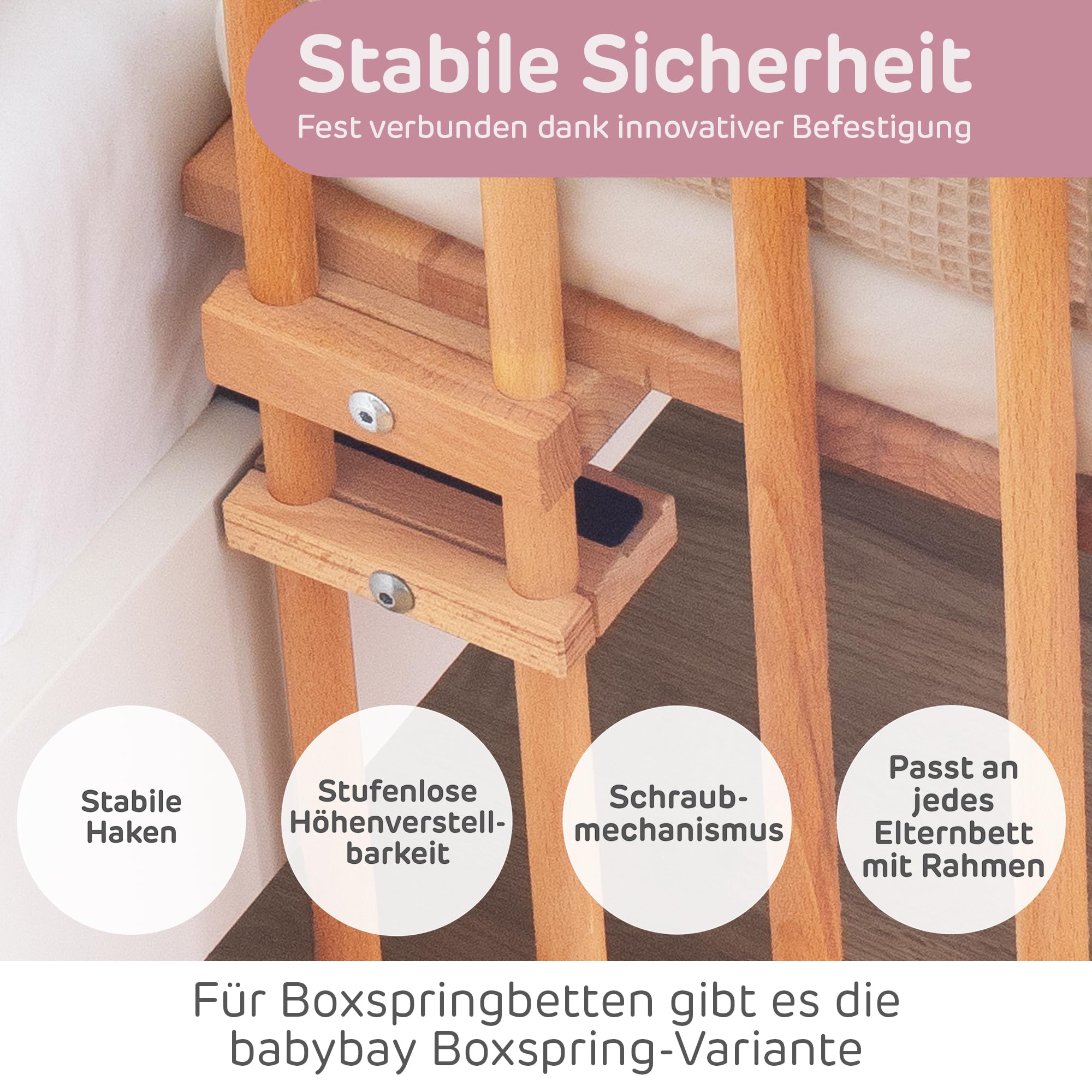 babybay Original lit cododo en bois de hêtre massif modulable hauteur réglable lit bébé évolutif