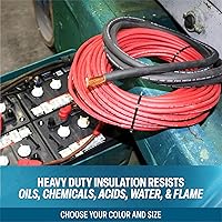 Vista 6 de TEMCo Cable de Soldadura de Calibre 6 AWG 50 Pies Negro + 50 Pies Rojo Cobre Puro Flexible Fabricado en EE.UU. Cable de Batería - Uso Pesado Solar