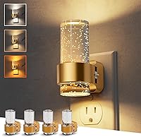 Vista 37 de Luz nocturna para enchufar en la pared, regulable, con sensor crepuscular, 3 colores de luz, blanco suave, blanco frío y ámbar, brillo ajustable