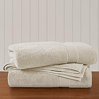 Madison Park 800GSM Oversized Bath Sheet Towels 2-Pack - 100% Long-Staple Cotton, Highly Absorbent Hotel Spa Quality, Natural