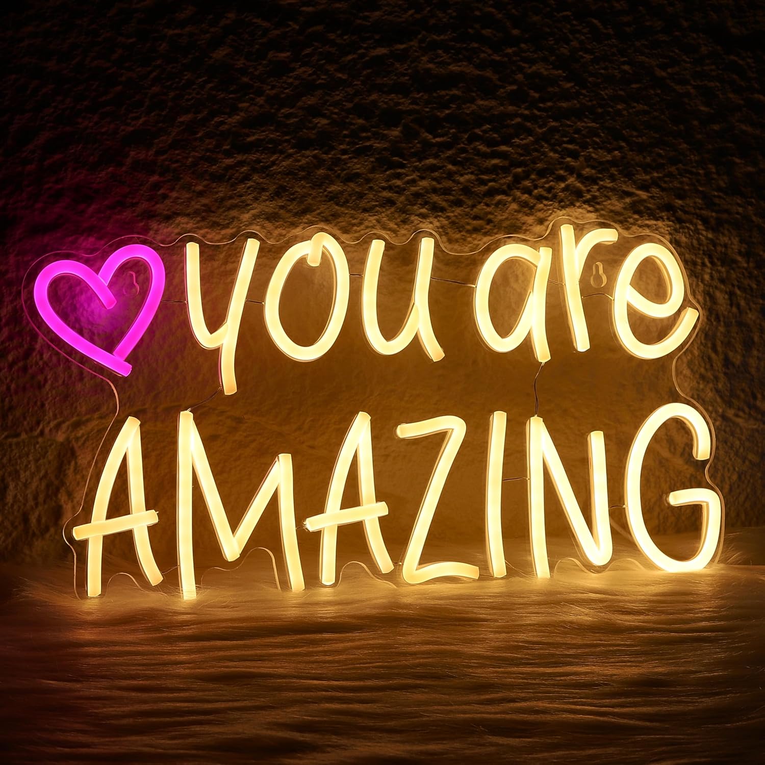 Kavaas You Are Amazing Neon Sign Colorful LED Light Neon Signs for Wall Decor Positive Quotes Backdrop for Classroom Study Corner -Best Back to School Gifts for Teacher, Student, Teens Kids