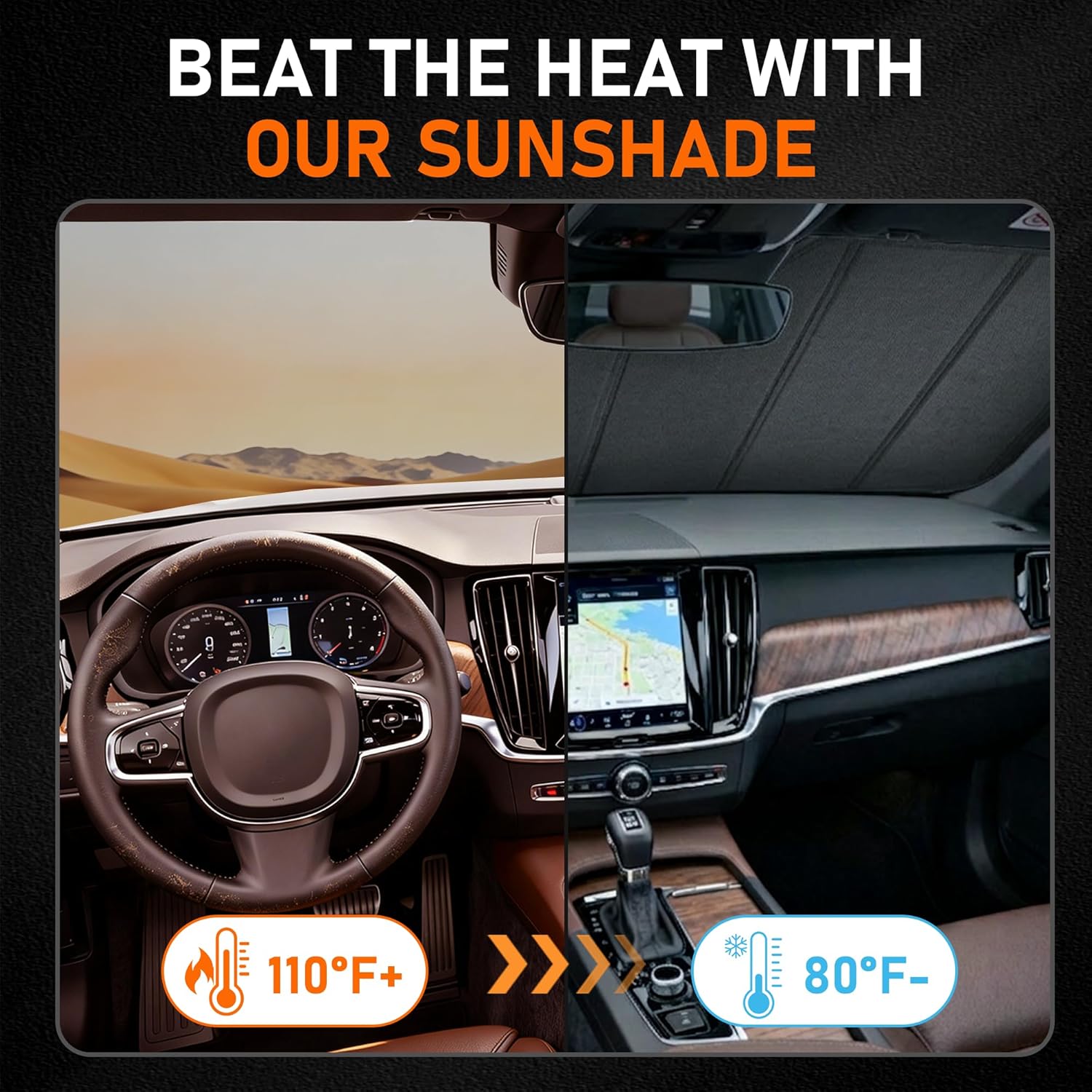 2024-2026 Crosstrek Windshield Sun Shade for Subaru Crosstrek 2024 2025 2026 Automotive Car Front Window Sunscreen Sunshade