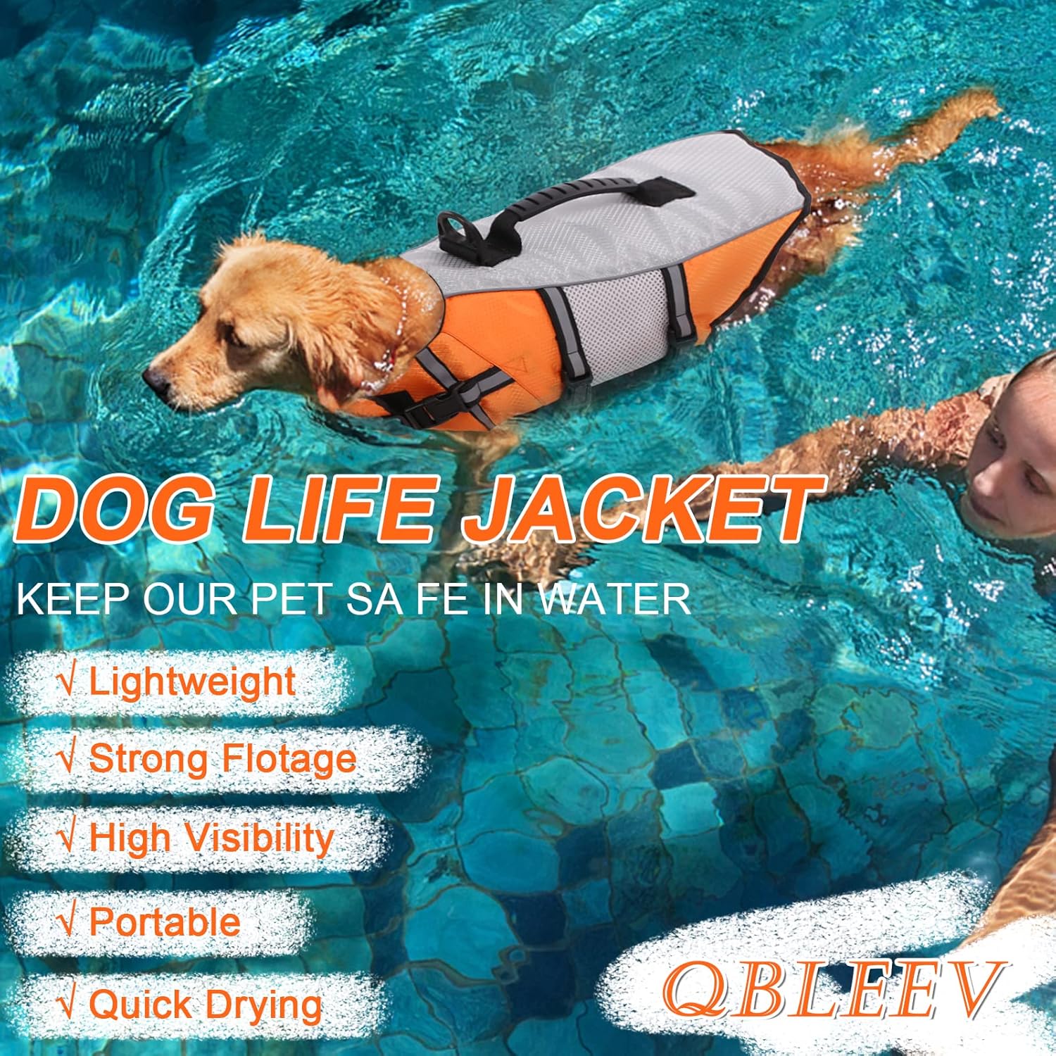 Dog Life Jackets for Medium Dogs, Dog Life Vest for Swimming Boating
