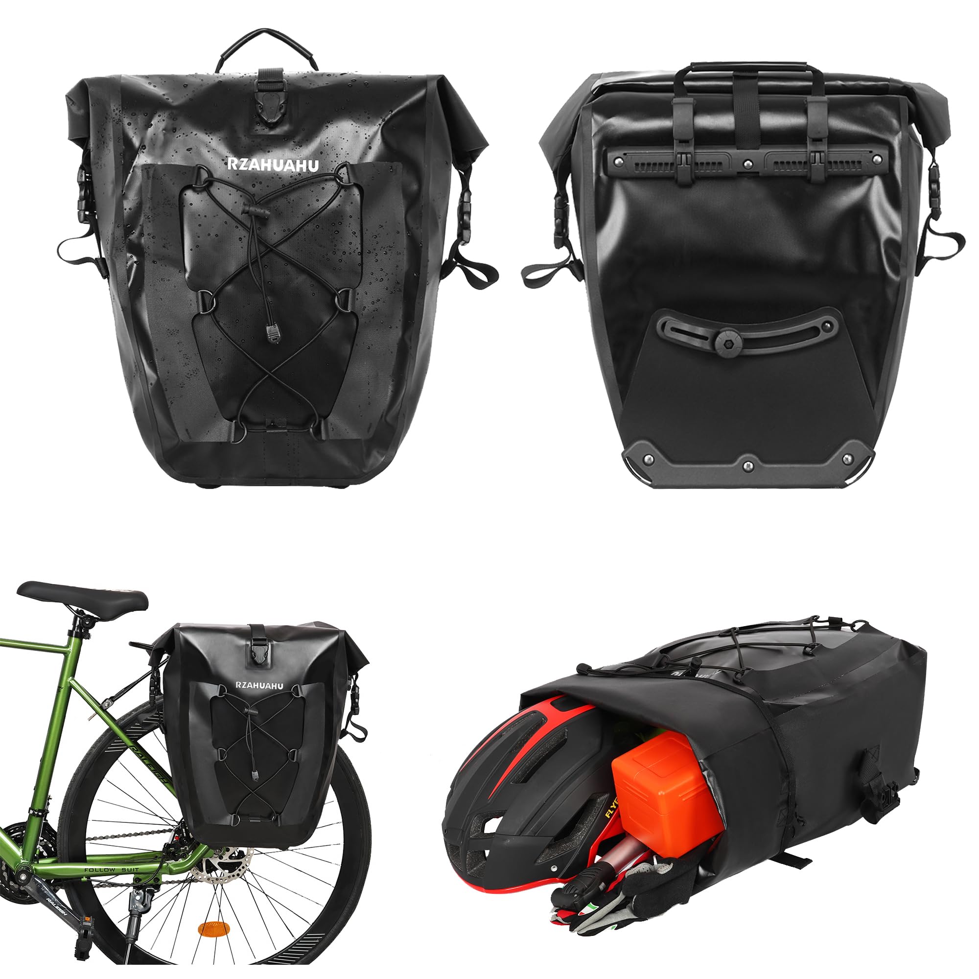 25L Borsa Impermeabile per Bicicletta MTB Borsa di Trasporto Bagagli da Sella per Bici Borse per Ciclismo Viaggio