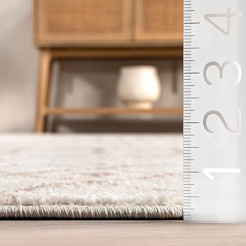 Miniatura 168 de nuLOOM 2x8 Alfombra de Área Blythe Marroquí, Negro y Blanco, Diseño Bohemio Desvanecido, Resistente a Manchas, Para Dormitorio, Comedor, Sala