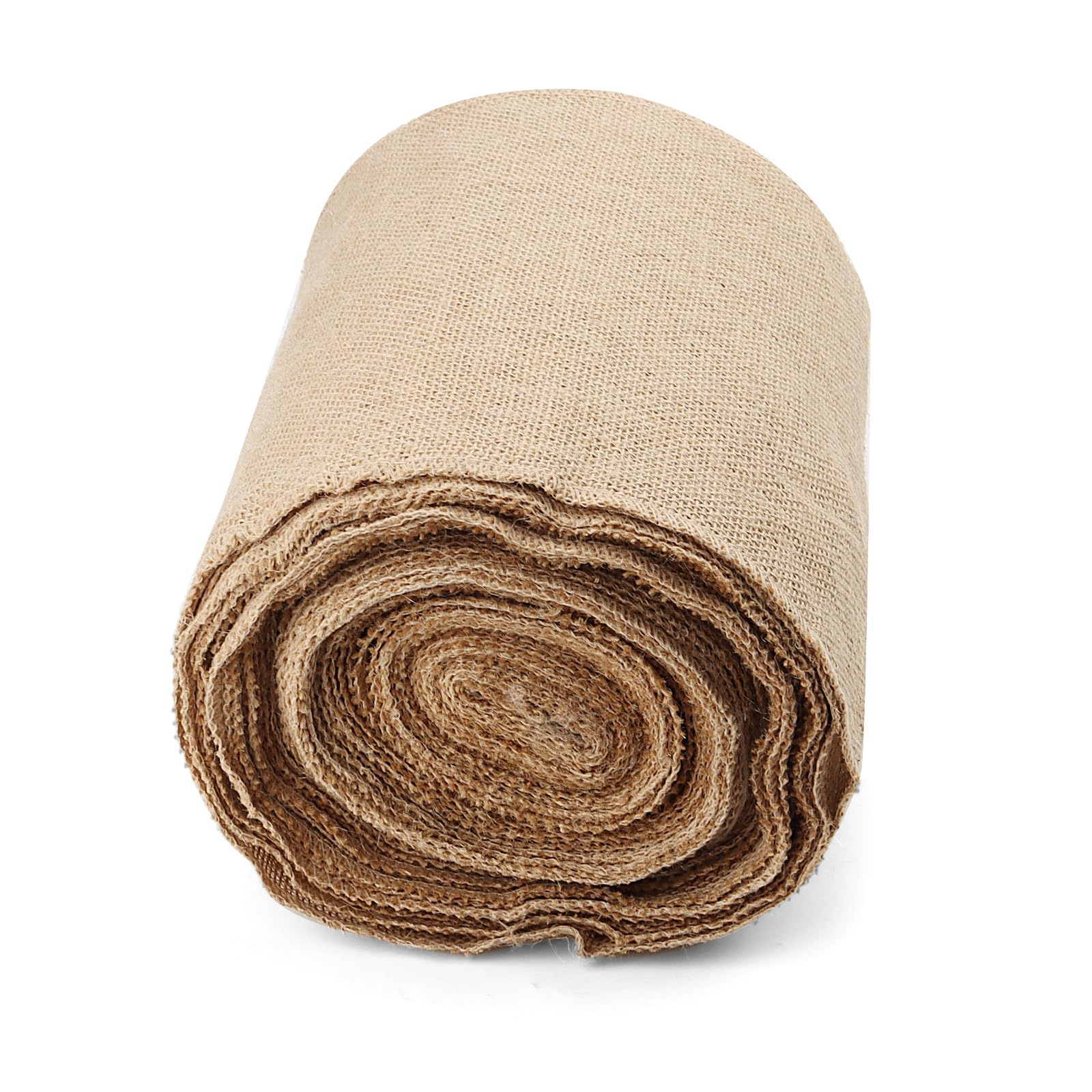 SENJEOK 12 Inch x 65 Feet Natural Jute Burlap Fabric Roll, 21 Yards, Gardening Burlap Table Runner Roll for Home - Image 6