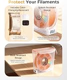 YOOPAI Pro Filament Storage Box with Temperature & Humidity Monitor, Airtight Filament Container for 1kg 1.75mm Spools, Moisture & Dust Resistant 3D Filament Storage with Reusable Desiccants, 6 Pack - 3