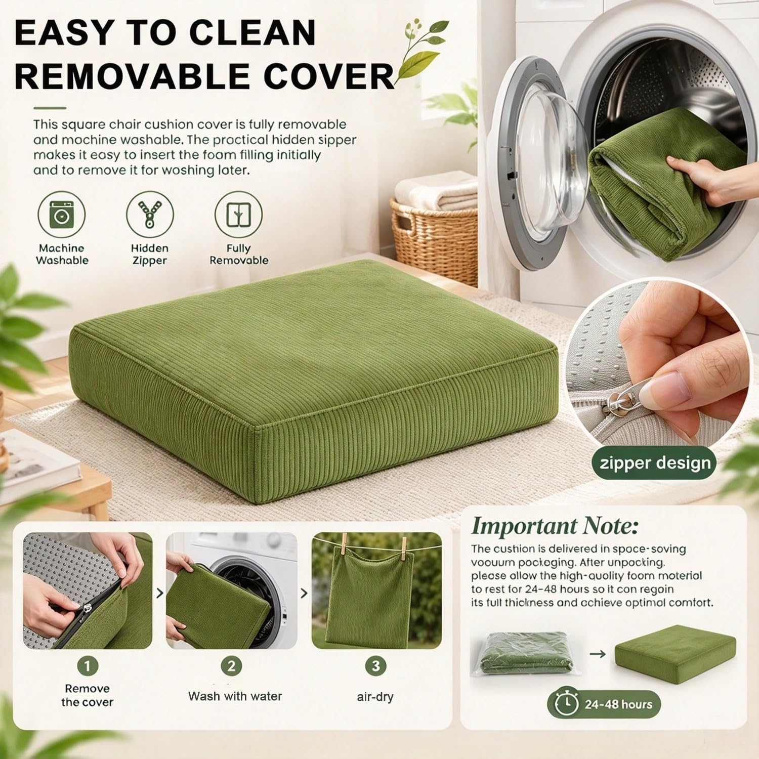 Galettes de Chaise D'intérieur, Coussin de Siège Carrés Antidérapants