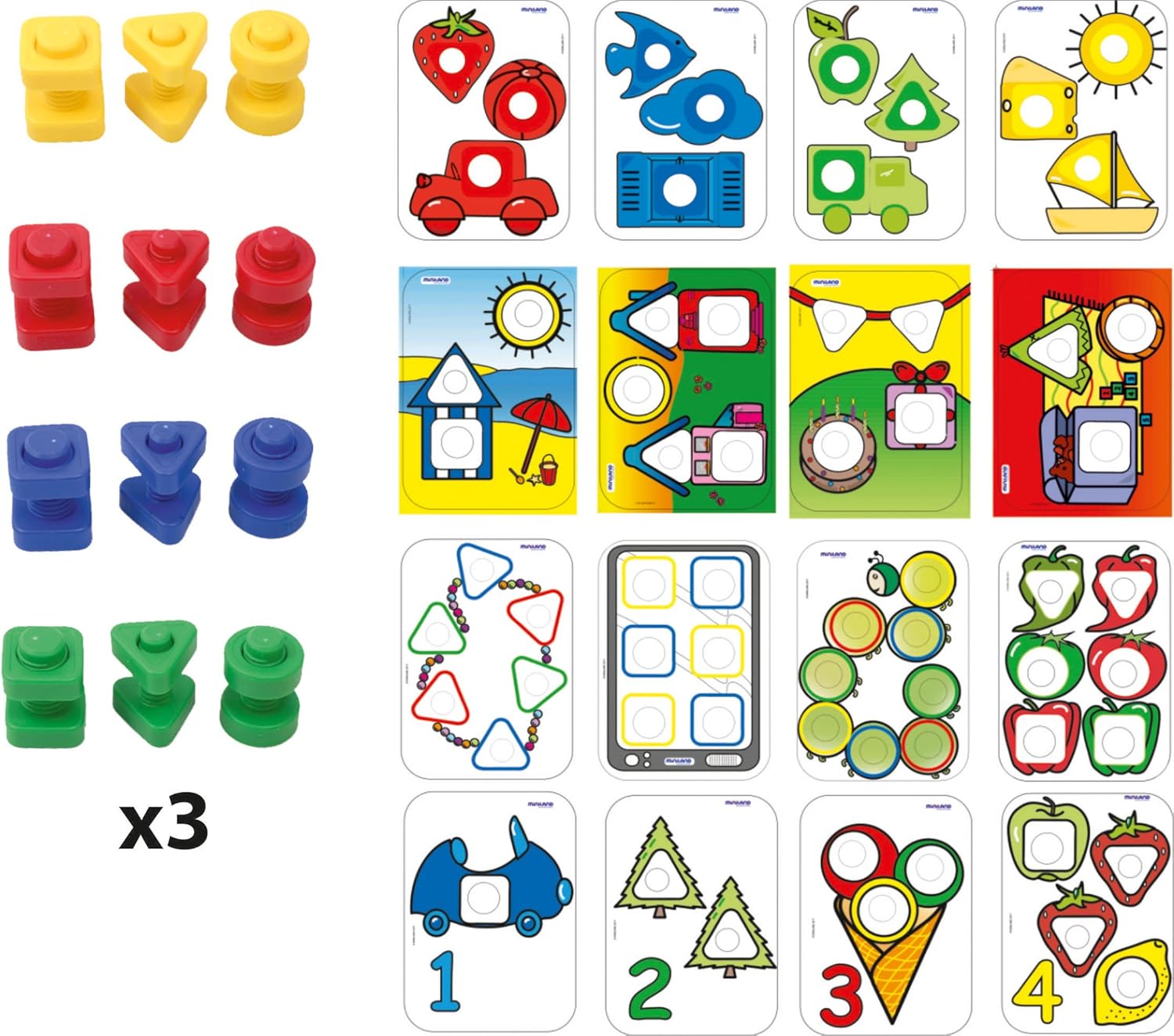 Free Shipping Offer Miniland Educational - Activity Nuts and Bolts School Game Set for Kids