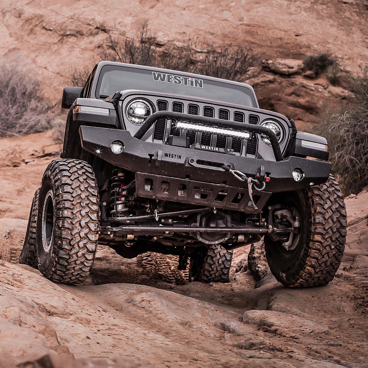 Westin 59-80115 WJ2 Full Width Front Bumper fits 2018-2026 Wrangler JL 2020-2026 Gladiator