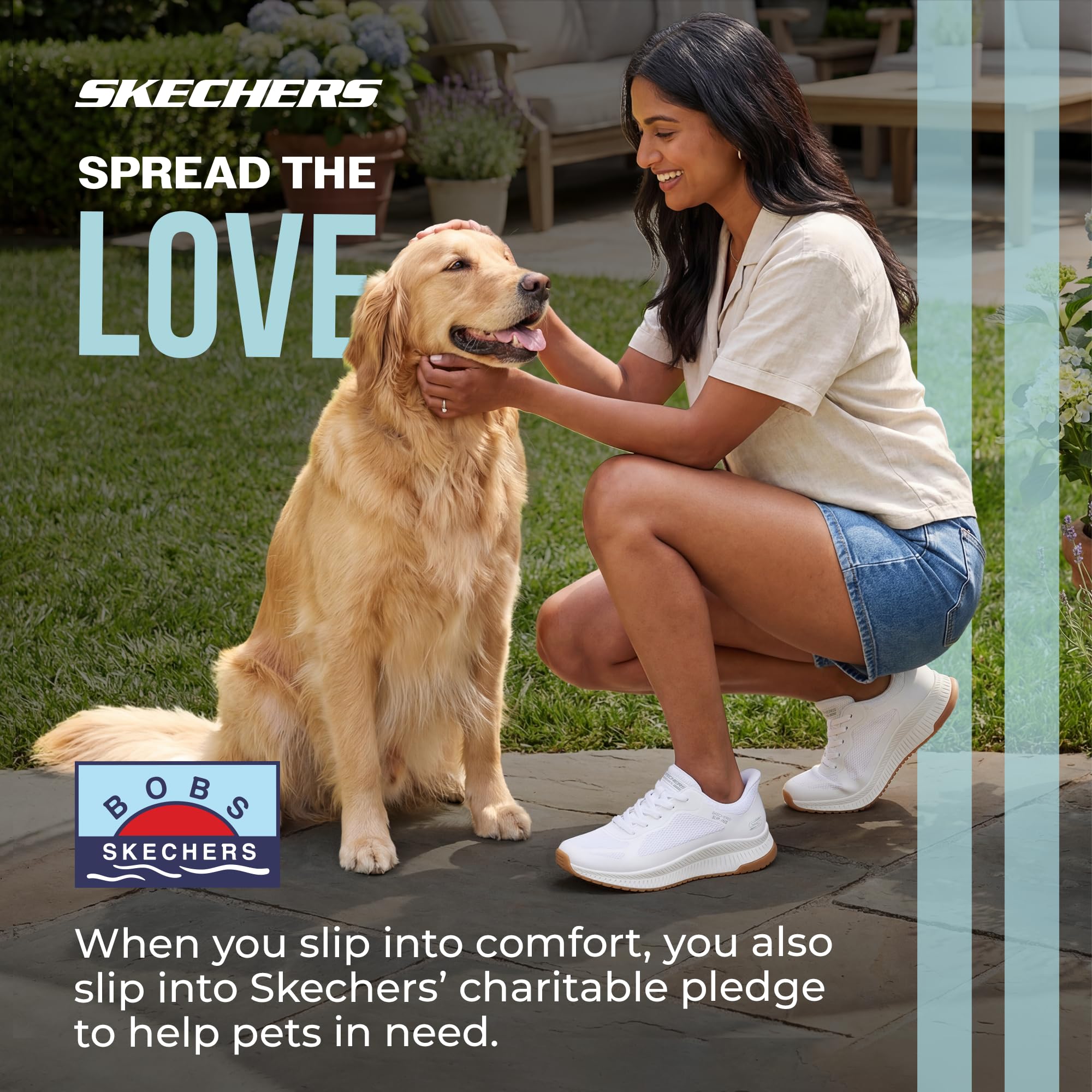 Skechers Hands Free Slip-ins Bobs Squad 4 Staple Look Basket Femme