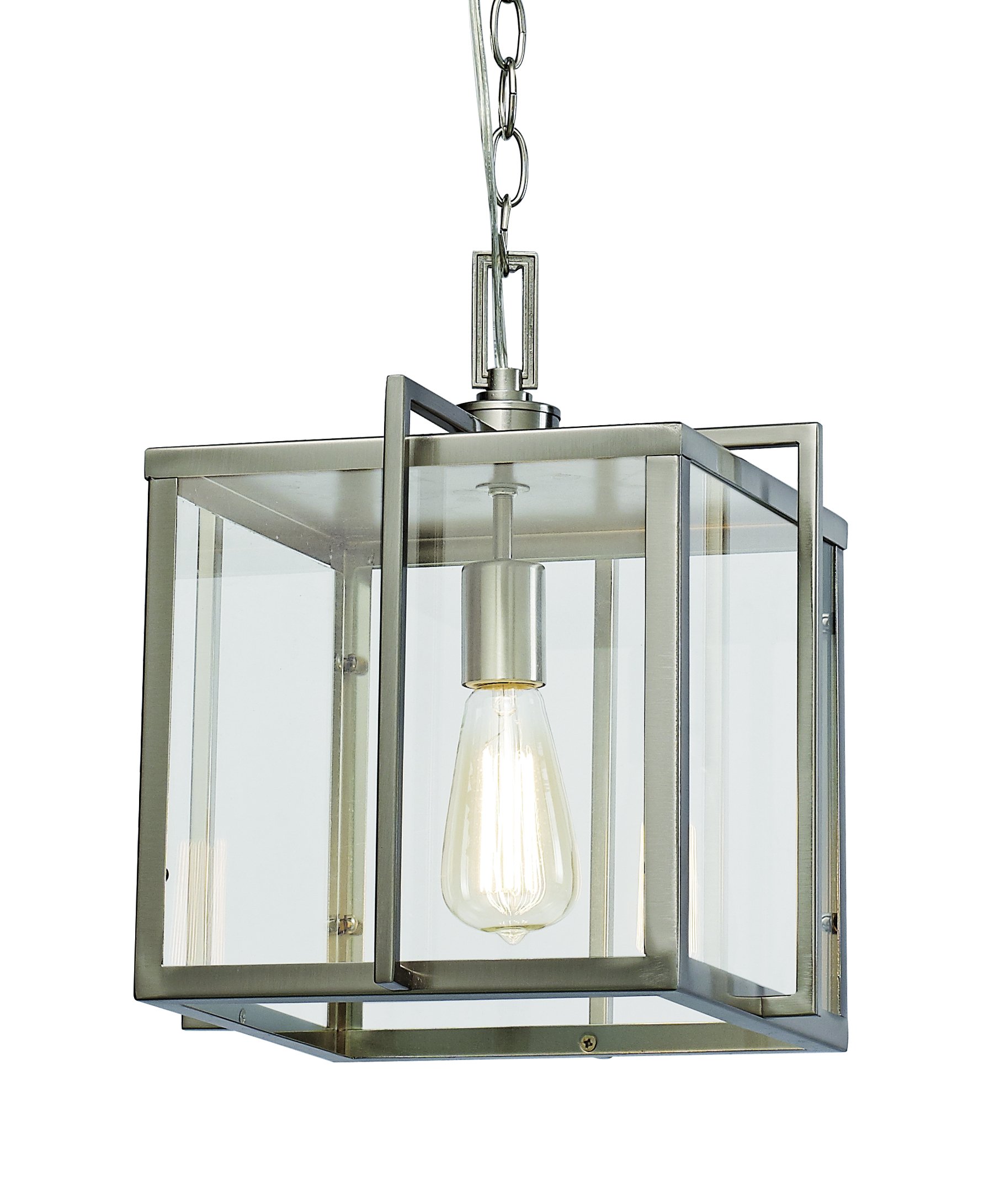 TRANS GLOBELighting 10210 BN Indoor Eastwood II 10" Pendant, Brushed Nickel