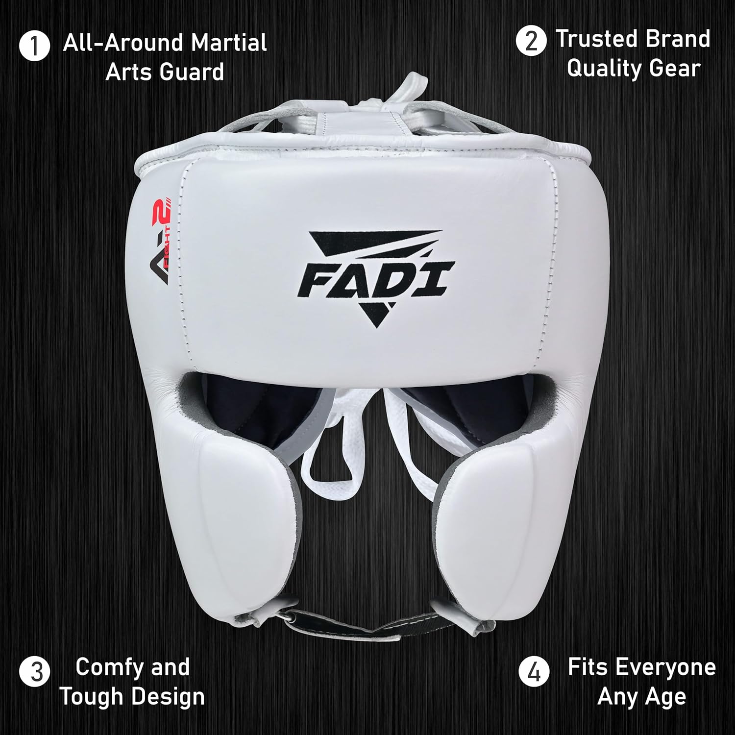Authentic Series A2 Boxing Headgear - Premium Leather Head Guard for Kids and Adults in MMA, Kickboxing, Muay Thai, Karate, Martial Arts, and Taekwondo