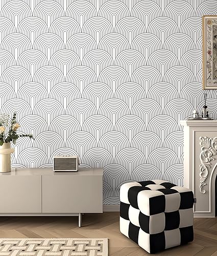 Miniatura 8 de Flroalplus - Papel tapiz autoadhesivo moderno extraíble para decoración del hogar, renovación de muebles antiguos, 17.71 x 118 pulgadas