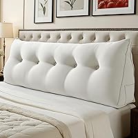 Vista 30 de WOWMAX Cabecero de Cama Multifuncional con Almohada Tapizada Doble, Cabecero para Dormitorio Individual XL, Portátil para Dormitorio Universitario