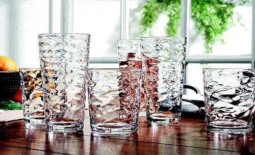 Miniatura 6 de Glaver's Juego de 16 vasos altos de 8 a 17 onzas de 8 a 13 onzas. Vasos de vidrio Rocks. Para agua, jugo, whisky y cócteles. Apto para lavavajillas