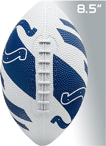 Vista 182 de Franklin Sports NFL Team Footballs - Rubber Youth Mini Balls for All Teams - Kids 8.5" Football + Air Pump Sets - Official NFL Licensed