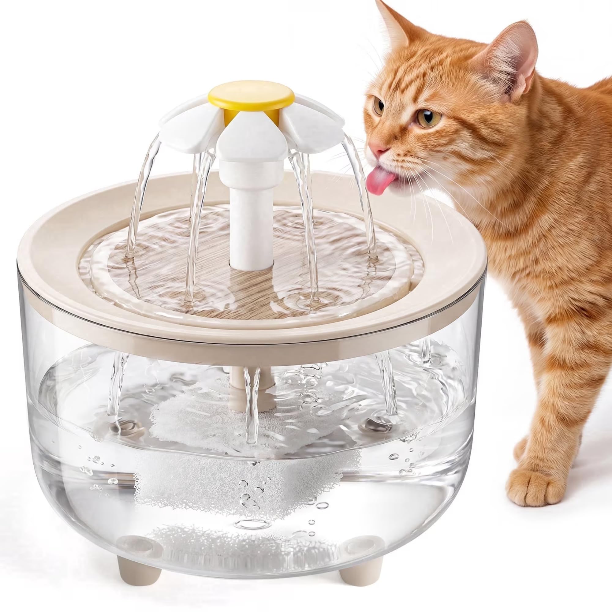 POWZISK Cat Water Fountain - Dog Water Dispenser pet Cats and Dog Indoor Also Dogs Fountains